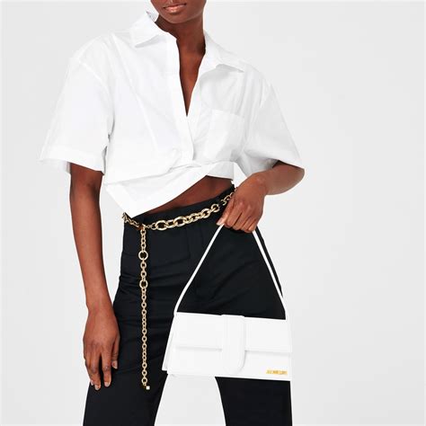 flannels white jacquemus bag
